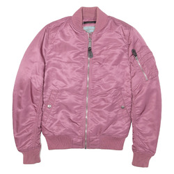 Alpha Industries isolierte Bomberjacke für Damen rosa Nylon XS