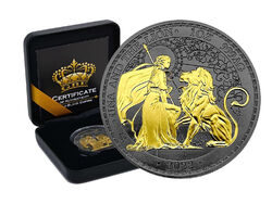 1 OZ Silber Saint Helena Una & The Lion 2022 Gold Black Empire Edition