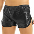 Herren Boxershorts PU Leder Wetlook Badehose Unterwäsche Slip Pants Hipster Hose