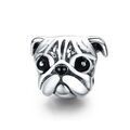 Bamoer 925 Sterling Silber Tier schwarze Katze Hund Hase CZ Armband Charm Beads