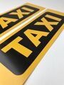 2x TAXI Schild Auto Aufkleber | Taxistand Taxiruf Taxischild Dachschild Sticker