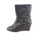 DKNY Damen Stiefeletten DONNA KARAN NEW YORK  Schuhe Stiefel Schwarz Leder Neu