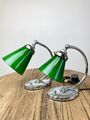  Art Deco Schreibtischlampen fast Paar Tischlampen smaragdgrün Glas Pendelleuchte