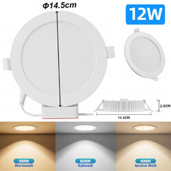 LED Panel Einbaustrahler Einbauleuchte Deckenleuchte EinbauSpots flach Bad 230V