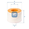 UFI 27.A54.00 Luftfilter für AUDI