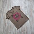 Tolles  Shirt  ✮ ESPRIT ✮  Gr.L  Khakibraun   Motiv m. OM Schriftzug  Pink ✮TOP✮