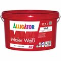 Alligator Maler Weiß LEF – Stumpfmatte Dispersions-Innenfarbe - 12,5 Liter Weiß