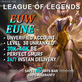 EUNE EUW ✅ League of Legends ACCOUNT Smurf Unranked 30K BE Level 30
