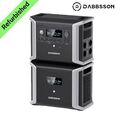 Dabbsson Tragbare 3030Wh 1200W Powerstation Solargenerator DBS1300 + DBS1700B