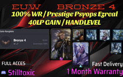 League of Legends LOL ACC ACCOUNT SMURF [EUW] Bronze 4 Prestige Psyops Ezreal100% WR / Dragonblade Riven / Honor 2 / Handlevel