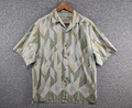 TOMMY BAHAMA Herren geometrisches Muster Druck Funky hawaiianische Seide Knopf Shirt - M