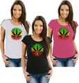 Cannabis Shirt Damenshirt Damen T Shirt Girlie Shirts Jamaika Funshirt`s 3