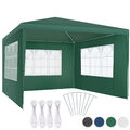 Pavillon 3x3m Partyzelt Gartenzelt Festzelt Bier Zelt 3 Seitenteile wasserdicht