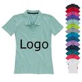 Damen Polo-Shirt selbst gestalten Stickerei Text Motiv Logo Name bestickt