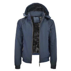 Jacke Herren Winter Jacke mit Kapuze Gepolstert Mit Pelz Veque