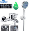 Badewannenarmatur Duschset Wasserhahn Wasserfall Badewanne mit 5 Funktion Brause