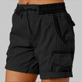 Sommer Damen Kurze Hose Cargo Shorts Bermuda Stretch Kordelzug Freizeitshorts DE