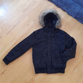 CLOCKHOUSE Herren Winterjacke schwarz Gr. XS Kapuze Kunstfellbesatz - sehr gut!