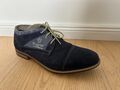 Bugatti Schuhe Gr. 42 Herren Business WIE NEU Leder Blau