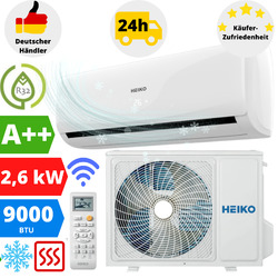 Split Klimaanlage 9000 BTU Klimagerät Inverter Klima 2,6kW R32 Heizfunktion WLAN