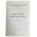 Das Urteil und Das Sein Pulls her Philosophische Forschungen Brugger Lotz Buch