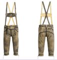 Herren Trachtenlederhose mit Träger Kniebund Tracht Hose Gr. 46-62 Oktoberfest