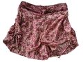 🩷 Guru Shop Damen Sommer Shorts Rosa mit Blumen Skorts Kurze Hose