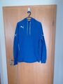 Puma Hoodie mit Kapuze Herren Gr. L royalblau mit Taschen