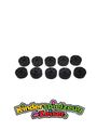 LEGO 10 x Rundstein mit Loch schwarz Black Brick Round 4x4 with Hole 87081