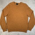 Moos Pullover Herren Large gelb Lammwolle Sweater Wolle Crew London Strick Strick Strick