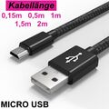 Micro USB Ladekabel Datenkabel Kabel für SAMSUNG Original LG Huawei Smartphone