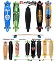 Streetsurfing Longboard Komplett 8 Modelle zur Wahl  Blur Skateboard original