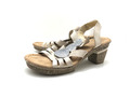 Rieker Damen Sandale Sandalette Pantolette Beige Gr. 40 (UK 6,5)