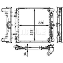 Kühler Motorkühlung MAHLE CR 383 000S für Porsche Boxster 911 Targa