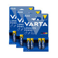 3x Varta Long Life Power AAA Micro Alkaline Batterien LR03 4er Blister 1,5V