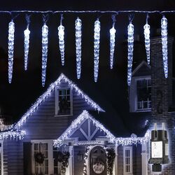 LED Lichterkette Eiszapfen Eisregen Deko Beleuchtung Weihnachten Innen Außen