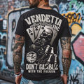 Vendetta Inc. Shirt Rundhals kurzarm Skull Risk Taker schwarz VD-1432 - Print