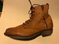 PX Chelsea Stiefelette Schnürstiefel Leder cognac (braun) Gr 41 Damen gebraucht