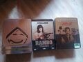 3x DVD Tin Boxen - Rambo/Superman/Beverly Hills Cop