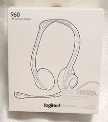 Logitech 960 Kopfhörer mit Mikrofon USB  Stereo-Headset   Verstellbares Mikrofon