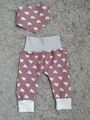 Set aus Babyhose/Mitwachshose und Dreieckstuch/Wendehalstuch