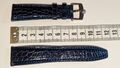 Echt Alligator Uhrenarmband Blau 22 / 18 crocodile watch strap