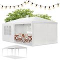 Partyzelt Pavillon Gartenzelt Gartenpavillon Festzelt Gazebo 3x6 m weiß Juskys®