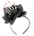 Haarreif Rose mit Skeletthand schwarz Fascinator Gothic Halloween 125701613