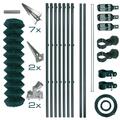 Maschendrahtzaun Komplettset 0,8 x 15 m Zaunset Gartenzaun Einschlaghülsen Zaun