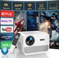 Real 4K Projektor 25000LMS 1080P Full HD Beamer WiFi LCD Heimkino HDMI Bluetooth