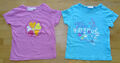 2 x T-Shirt von Impidimpi Sommer Türkis Rosa Sommershirt Mädchen Gr. 74 / 80