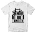 Straight Outta London T-Shirt Brücke Großbritannien England Geschenke