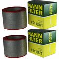 2x Original MANN-FILTER Luftfilter C 21 138/1 Air Filter