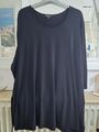 ulla popken 58/60 Shirt, long. schwarz, slinky